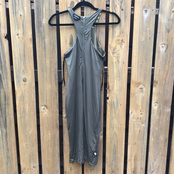 bebe olive and metal midi dress - Picture 4 of 4